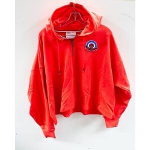 NWT Wilson Sport Womens  Red Fly Crop Oversized Hoodie Size M/L